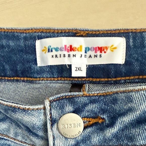 Freckled Poppy x Risen Jeans Classic Blue Straight Leg Jeans - Picture 5 of 10